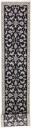 Runner Perser Rug - Nain - 393 x 77 cm - dark blue