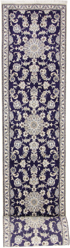 Runner Perser Rug - Nain - 389 x 80 cm - dark blue