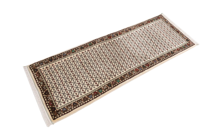 Runner Perser Rug - Tabriz - 190 x 67 cm - light beige