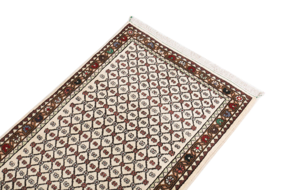Runner Perser Rug - Tabriz - 190 x 67 cm - light beige