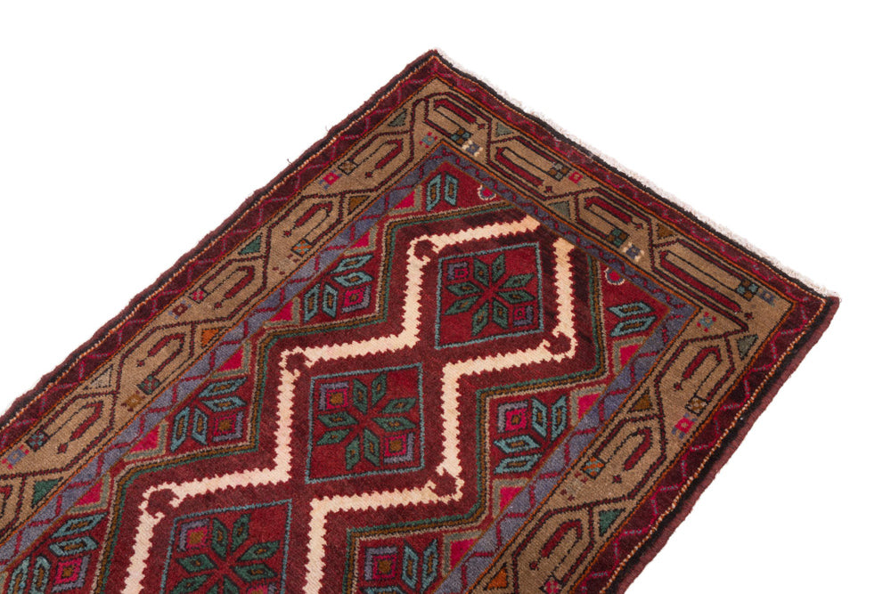 Runner Perser Rug - Nomadic - 260 x 87 cm - rust