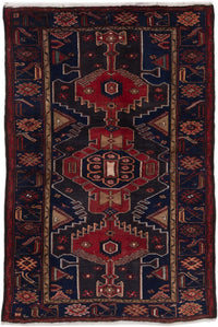 Perser Rug - Nomadic - 205 x 140 cm - dark red