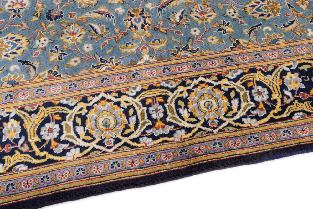 Perser Rug - Keshan - 205 x 135 cm - light blue