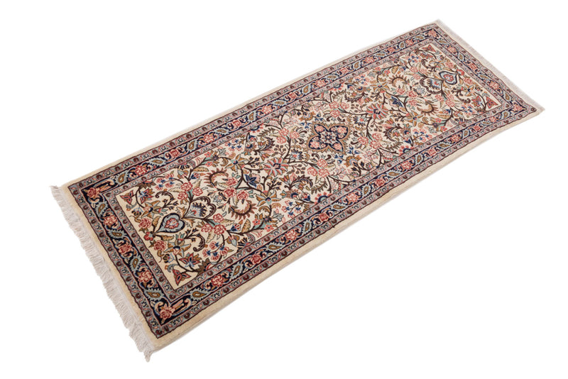 Runner Perser Rug - Ghom - 210 x 80 cm - cream