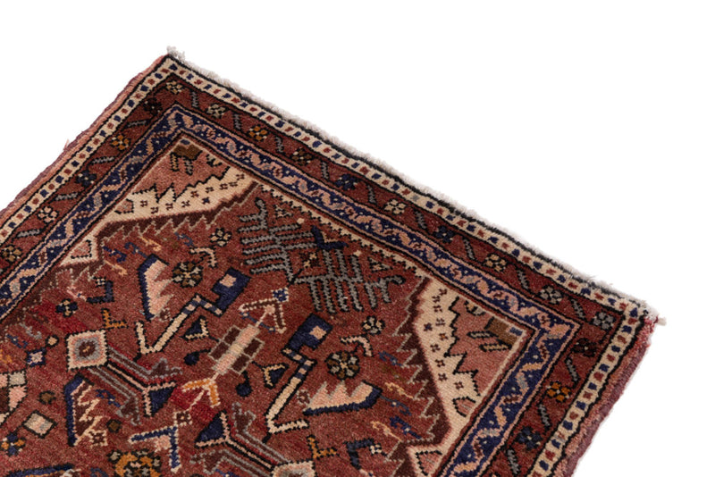 Perser Rug - Nomadic - 137 x 72 cm - rust