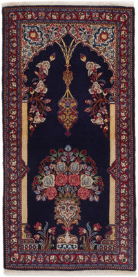 Perser Rug - Ghom - 126 x 70 cm - dark blue