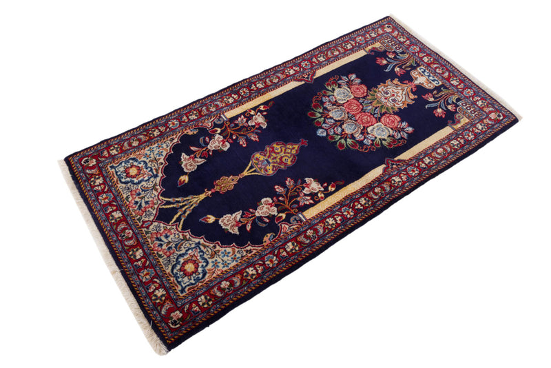 Perser Rug - Ghom - 126 x 70 cm - dark blue