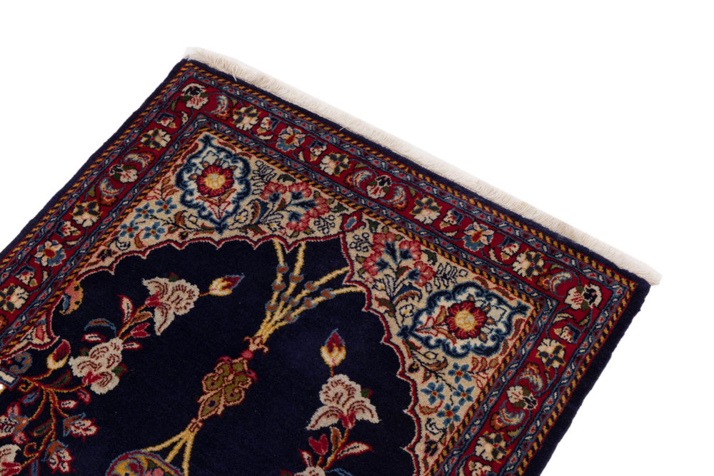 Perser Rug - Ghom - 126 x 70 cm - dark blue