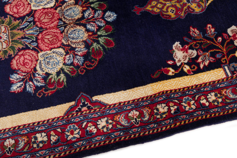 Perser Rug - Ghom - 126 x 70 cm - dark blue