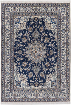 Perser Rug - Nain - 205 x 145 cm - dark blue