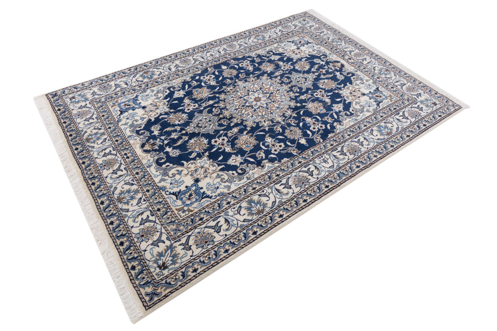Perser Rug - Nain - 205 x 145 cm - dark blue