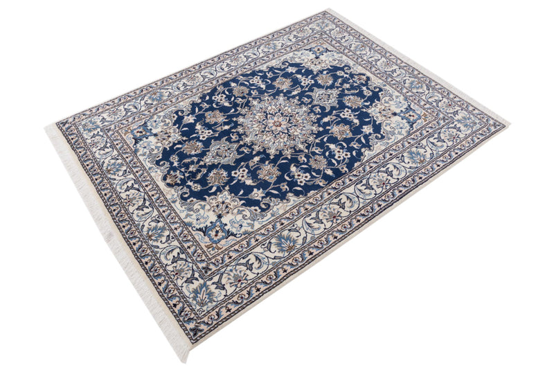 Perser Rug - Nain - 197 x 145 cm - dark blue