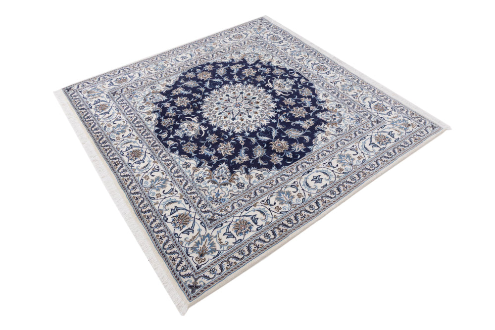 Perser Rug - Nain square  - 196 x 192 cm - dark blue