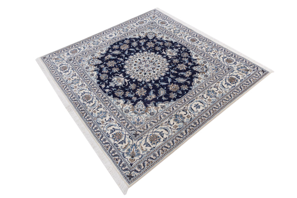 Perser Rug - Nain square  - 196 x 192 cm - dark blue