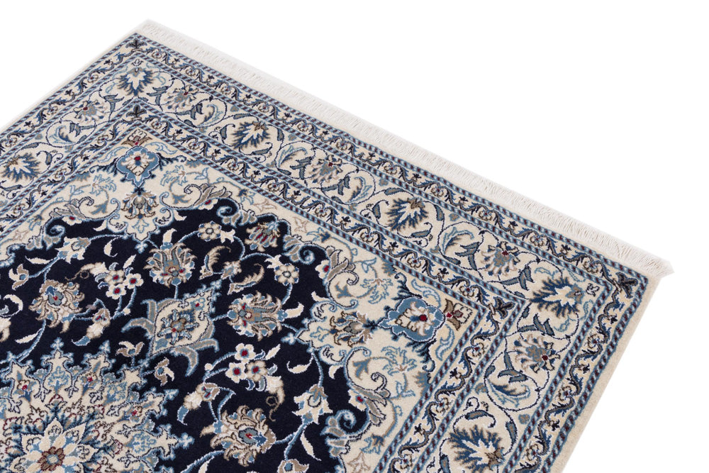 Perser Rug - Nain - 193 x 150 cm - dark blue