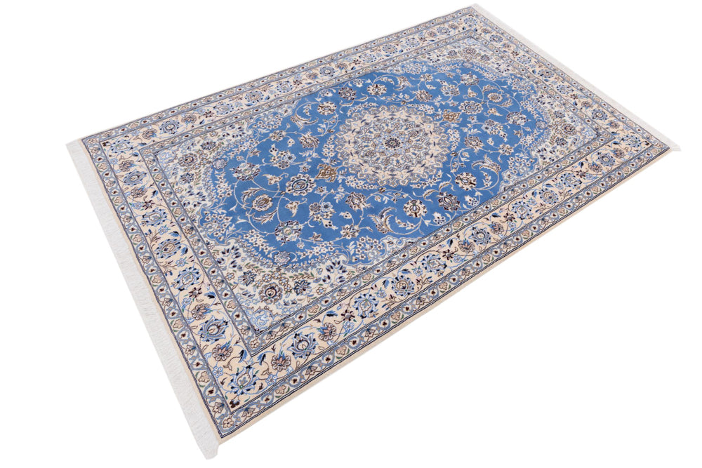Perser Rug - Nain - 249 x 157 cm - light blue