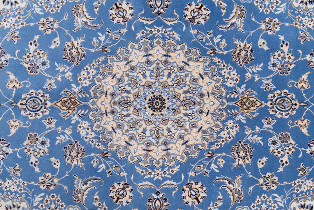 Perser Rug - Nain - 249 x 157 cm - light blue