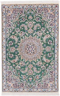 Perser Rug - Nain - 136 x 88 cm - green