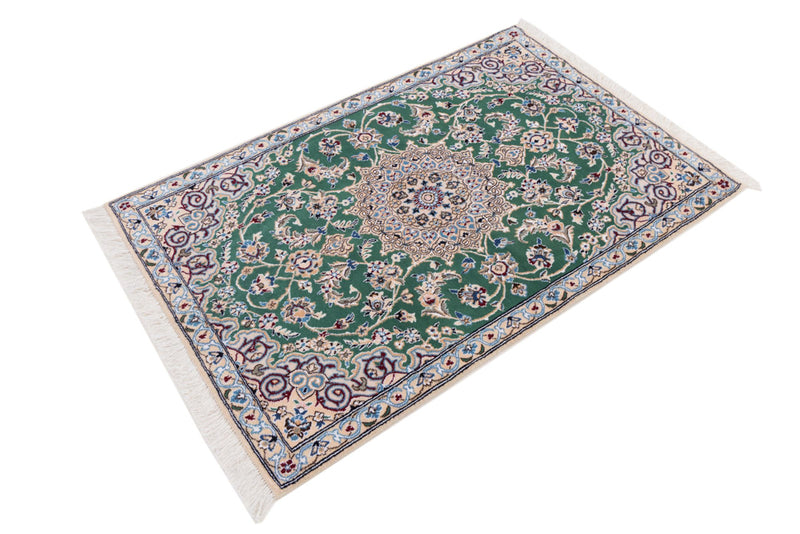 Perser Rug - Nain - 136 x 88 cm - green