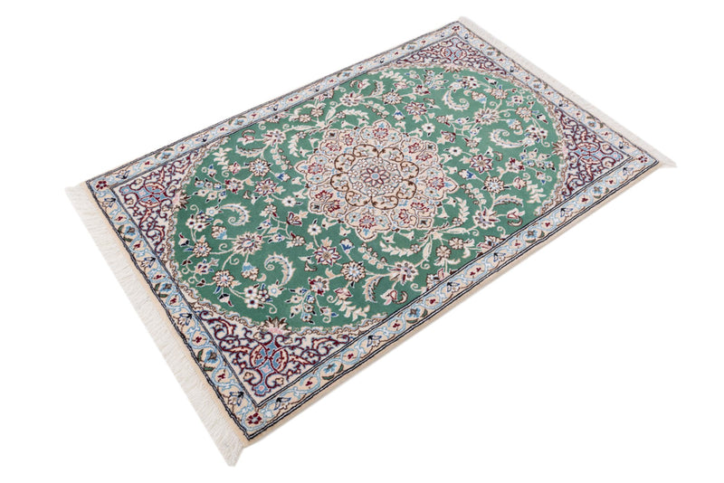 Perser Rug - Nain - 133 x 88 cm - green