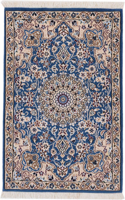 Perser Rug - Nain - 90 x 60 cm - blue