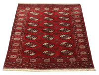 Afghan Rug - 152 x 118 cm - dark red