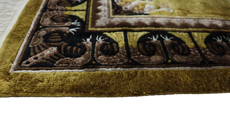 Chinese Rug - 190 x 90 cm - green