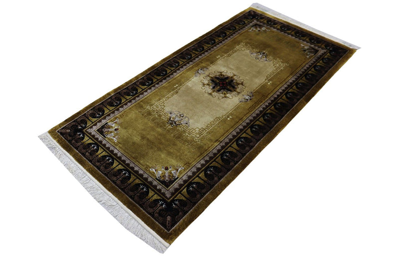 Chinese Rug - 190 x 90 cm - green