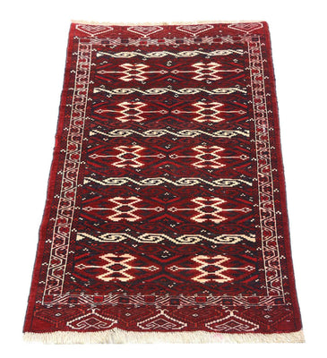 Afghan Rug - Bukhara - 165 x 90 cm - dark red