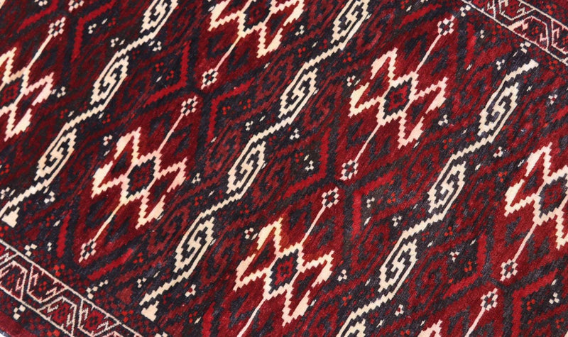 Afghan Rug - Bukhara - 165 x 90 cm - dark red