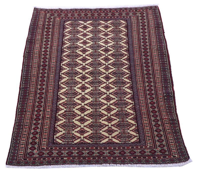 Afghan Rug - 164 x 121 cm - bordeaux red
