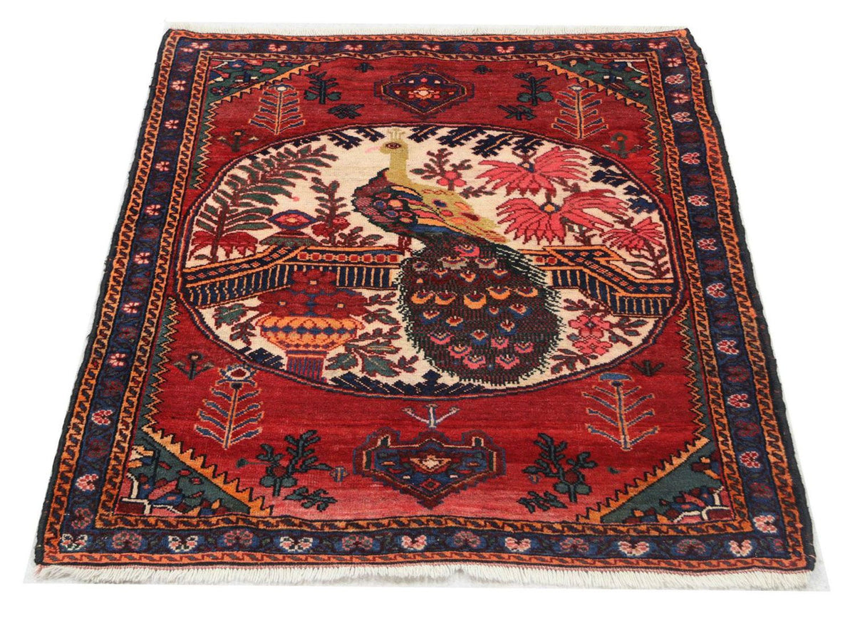 Afghan Rug - 145 x 117 cm - dark red