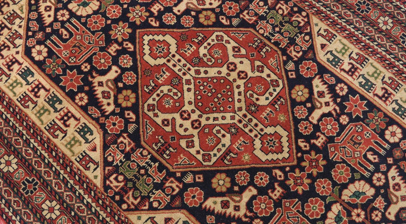 Afghan Rug - 193 x 126 cm - dark red