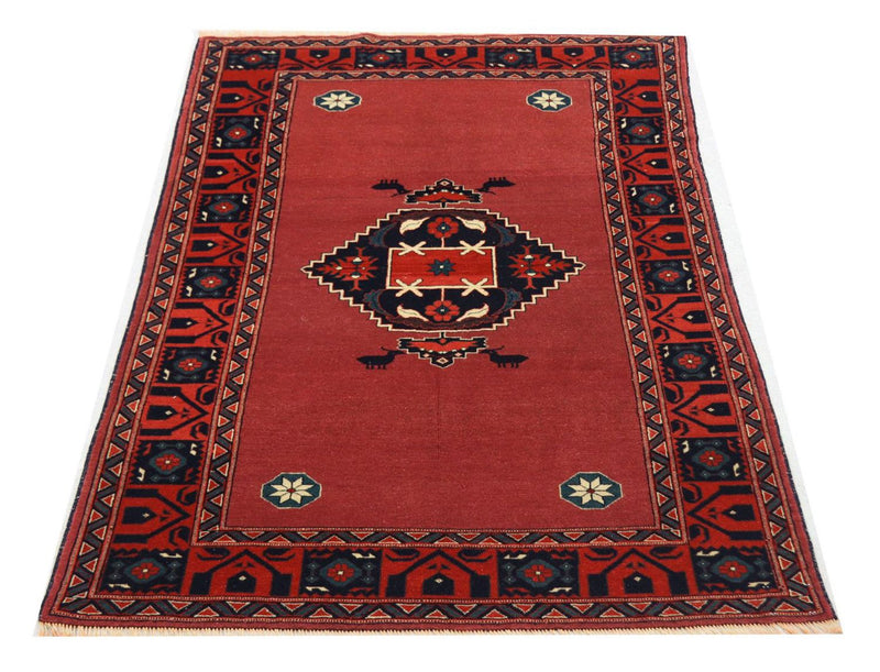 Afghan Rug - 190 x 129 cm - red