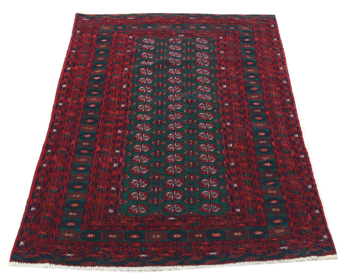 Afghan Rug - 189 x 124 cm - dark red