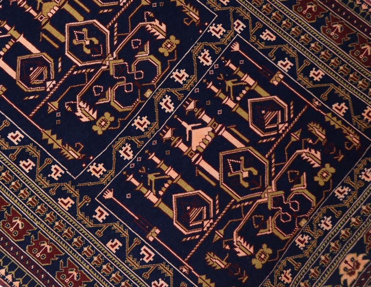 Afghan Rug - 131 x 87 cm - dark blue