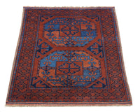 Afghan Rug - 124 x 90 cm - red
