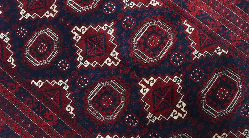 Afghan Rug - 173 x 117 cm - dark red