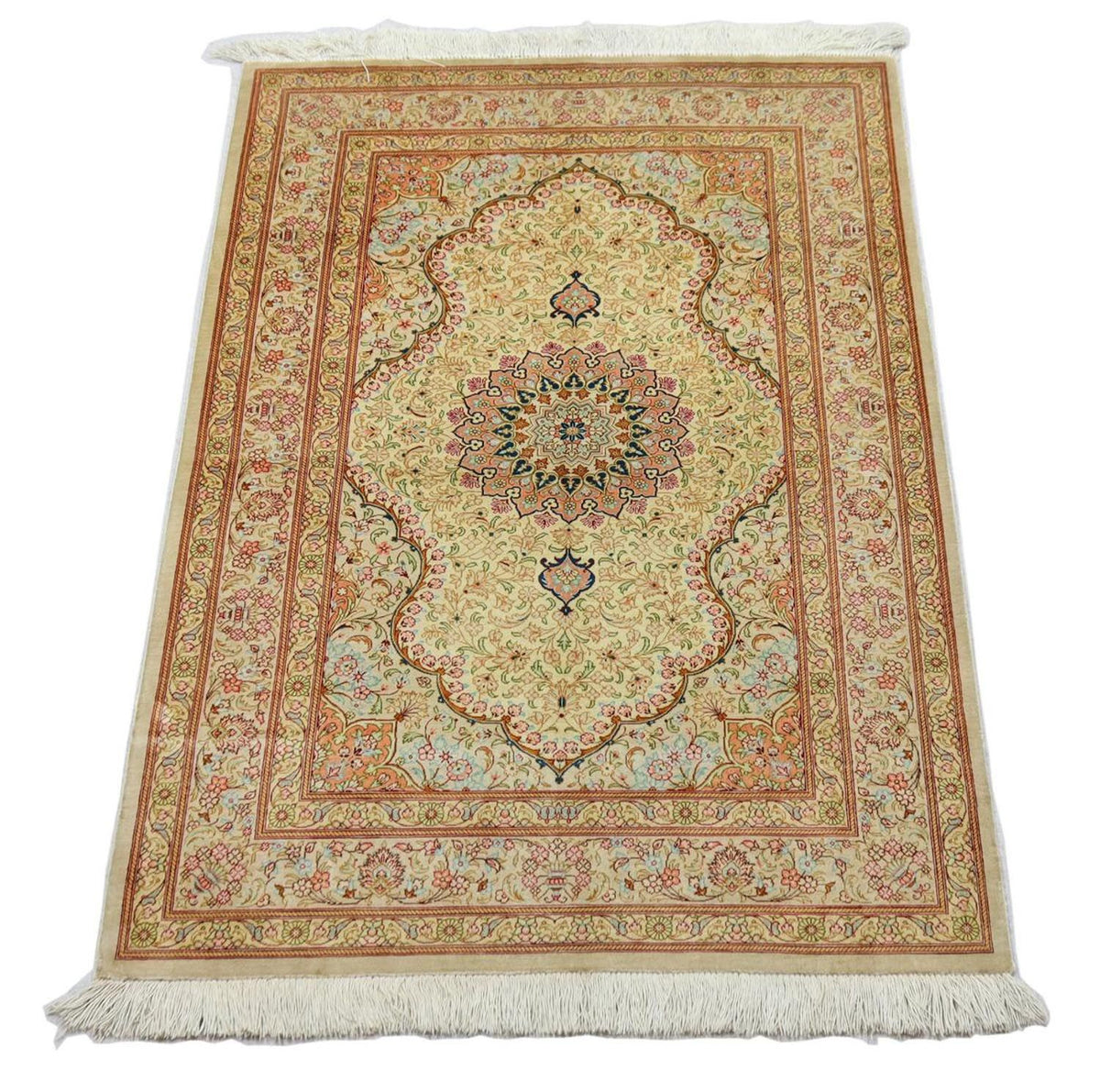 Silk Rug - Ghom Silk - Premium - 150 x 100 cm - beige