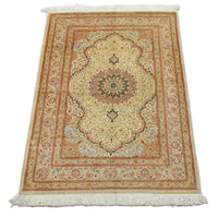 Silk Rug - Ghom Silk - Premium - 150 x 100 cm - beige