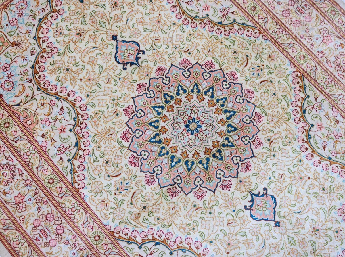 Silk Rug - Ghom Silk - Premium - 150 x 100 cm - beige