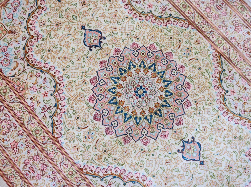 Silk Rug - Ghom Silk - Premium - 150 x 100 cm - beige