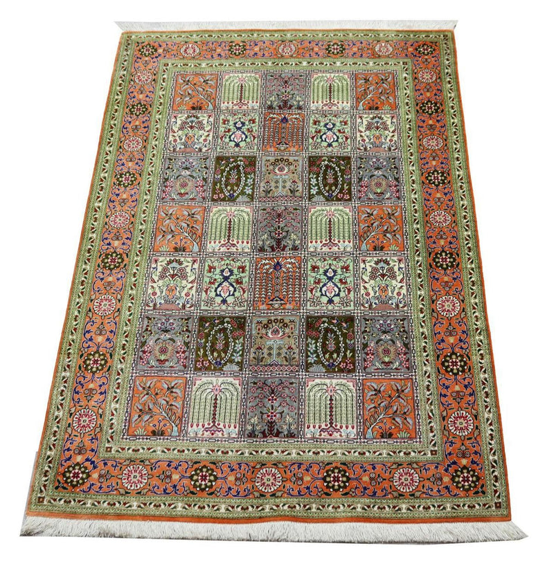 Silk Rug - Ghom Silk - Premium - 157 x 100 cm - rust