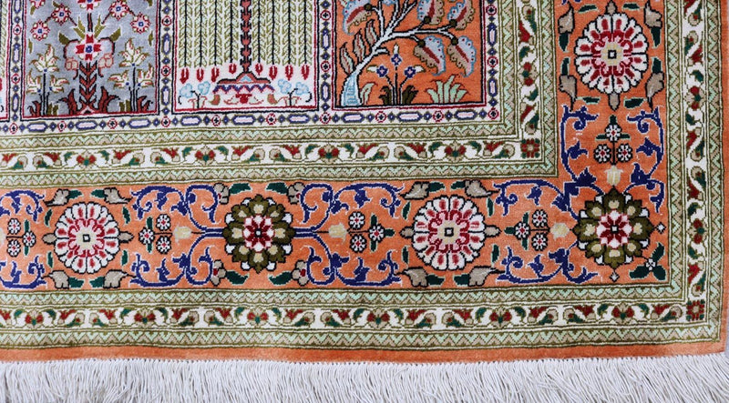 Silk Rug - Ghom Silk - Premium - 157 x 100 cm - rust