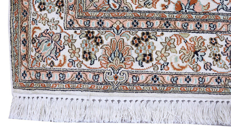 Silk Rug - Kashmir Silk - 158 x 96 cm - beige