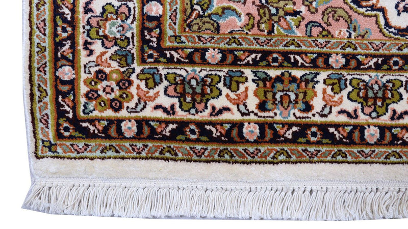 Silk Rug - Kashmir Silk - 154 x 93 cm - beige