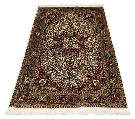 Silk Rug - Kashmir Silk - 170 x 109 cm - red