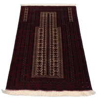 Afghan Rug - 150 x 95 cm - dark red
