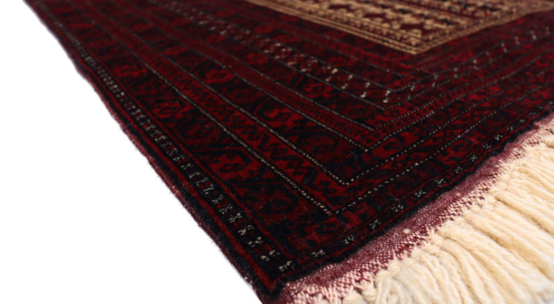 Afghan Rug - 150 x 95 cm - dark red