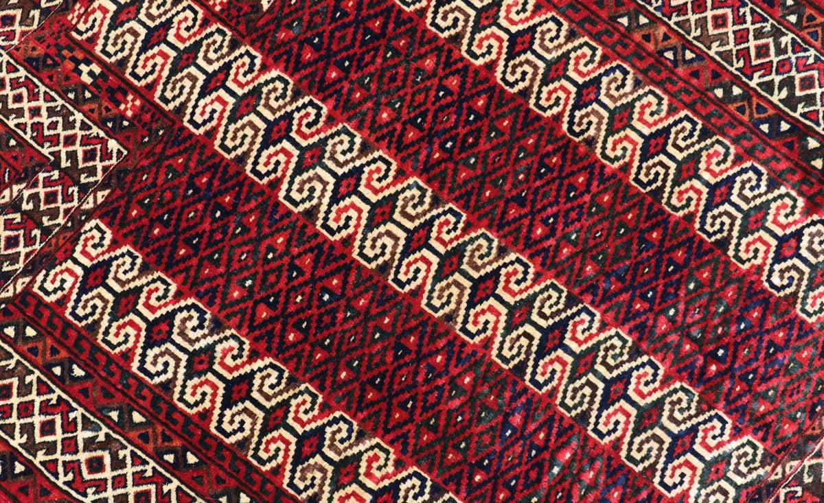 Belutsch Rug - 116 x 95 cm - dark red